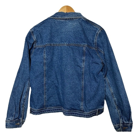 Rare Embroidered Beaded Vintage 100% Cotton Womens Denim Jacket Size XL - Picture 7 of 8